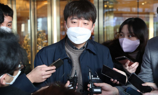 취재진 질문 받는 이준석 국민의힘 대표. 연합뉴스